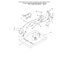 Whirlpool SCS3014GB2 burner box, gas valves, switches diagram
