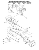 Motor and ice container