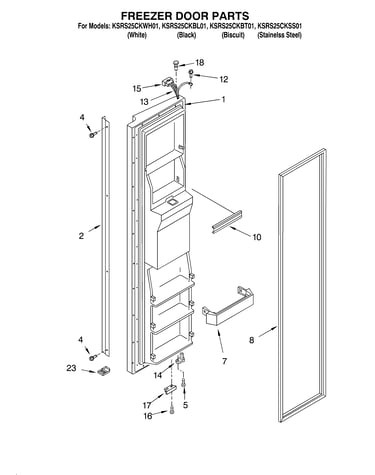 Freezer door