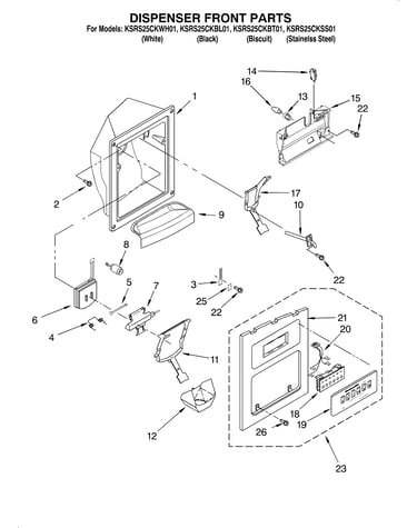 Dispenser front