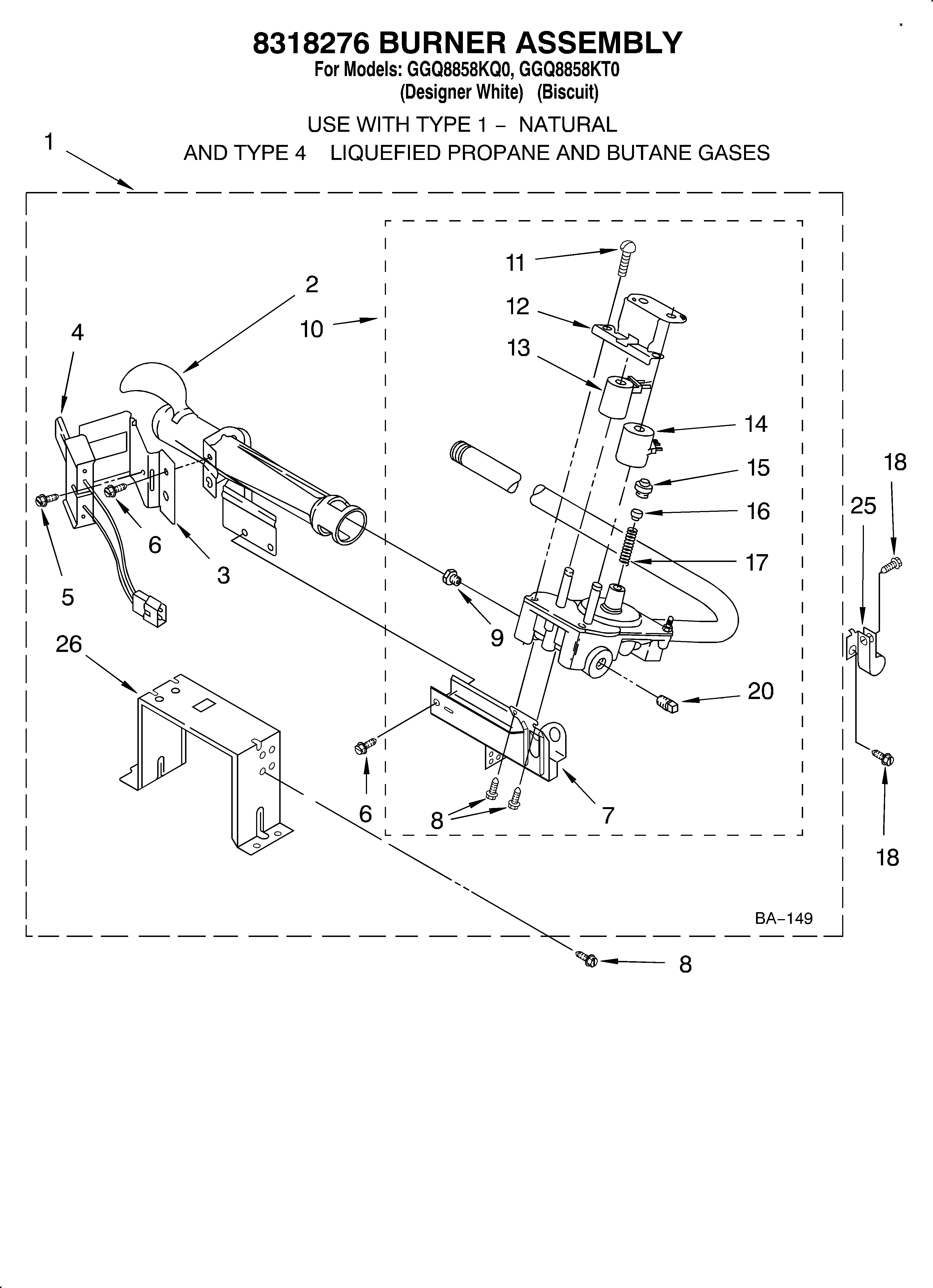 8318276 BURNER ASSEMBLY