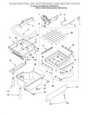 Evaporator, ice cutter grid and water