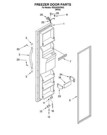 Freezer door