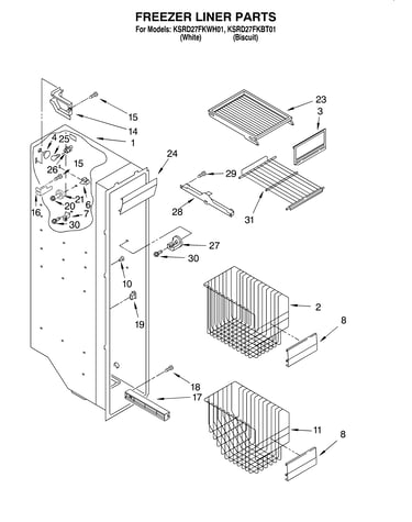 Freezer liner