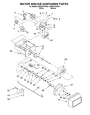 Motor and ice container