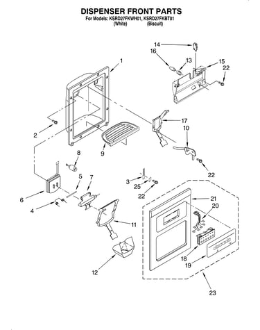 Dispenser front