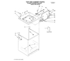 KitchenAid KAWS700JT2 top and cabinet/literature diagram