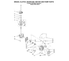 KitchenAid KAWS700JT2 brake, clutch, gearcase, motor and pump diagram