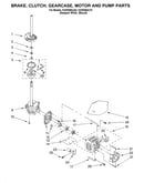 Brake, clutch, gearcase, motor and pump