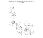 KitchenAid KAWS855JE2 brake, clutch, gearcase, motor and pump diagram