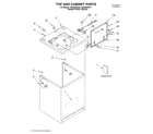 Whirlpool LSQ9645KT0 top and cabinet/literature diagram