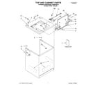 KitchenAid KAWS750JT2 top and cabinet/literature diagram