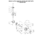 KitchenAid KAWS750JT2 brake, clutch, gearcase, motor and pump diagram