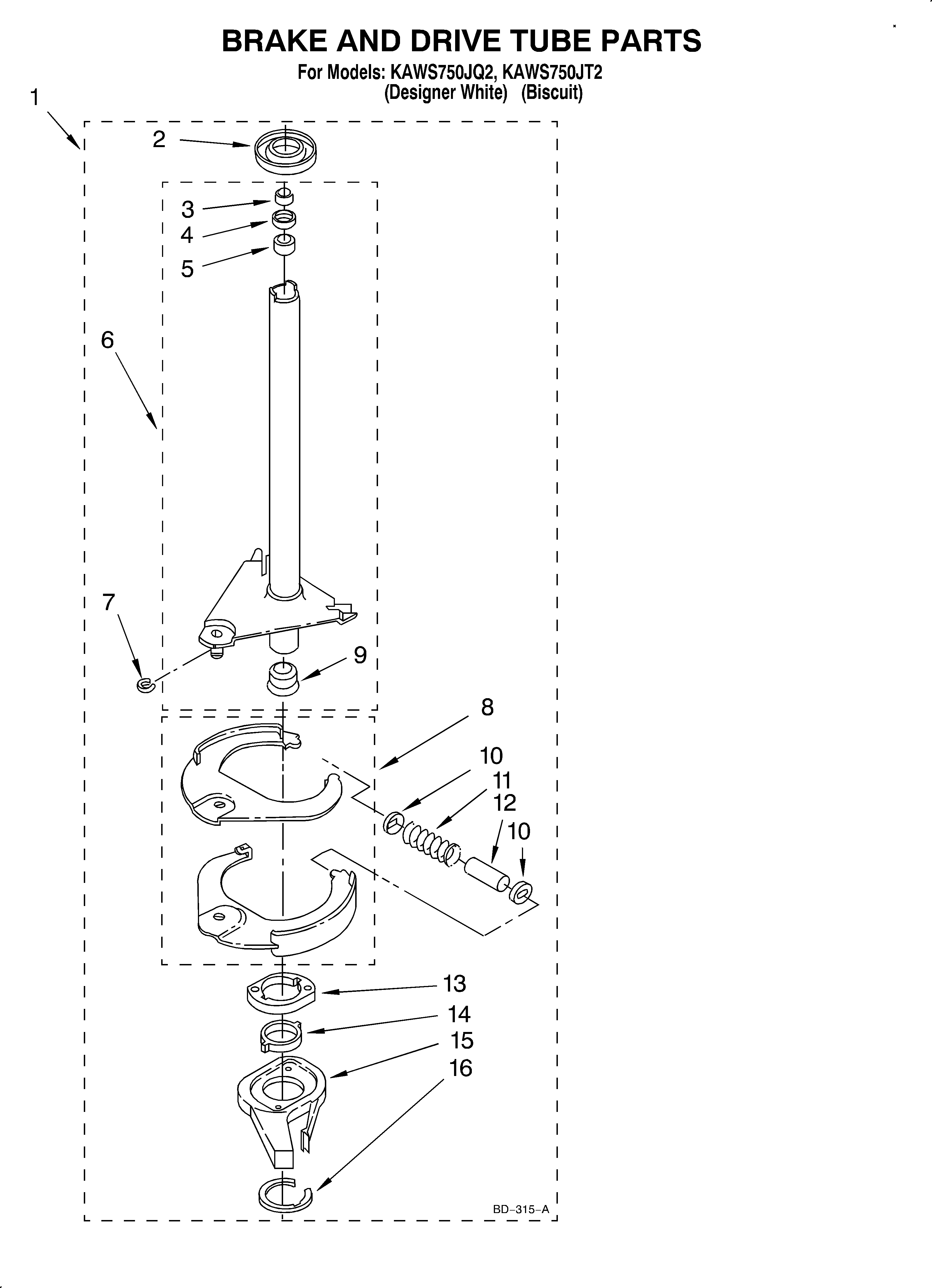 Brake and drive tube