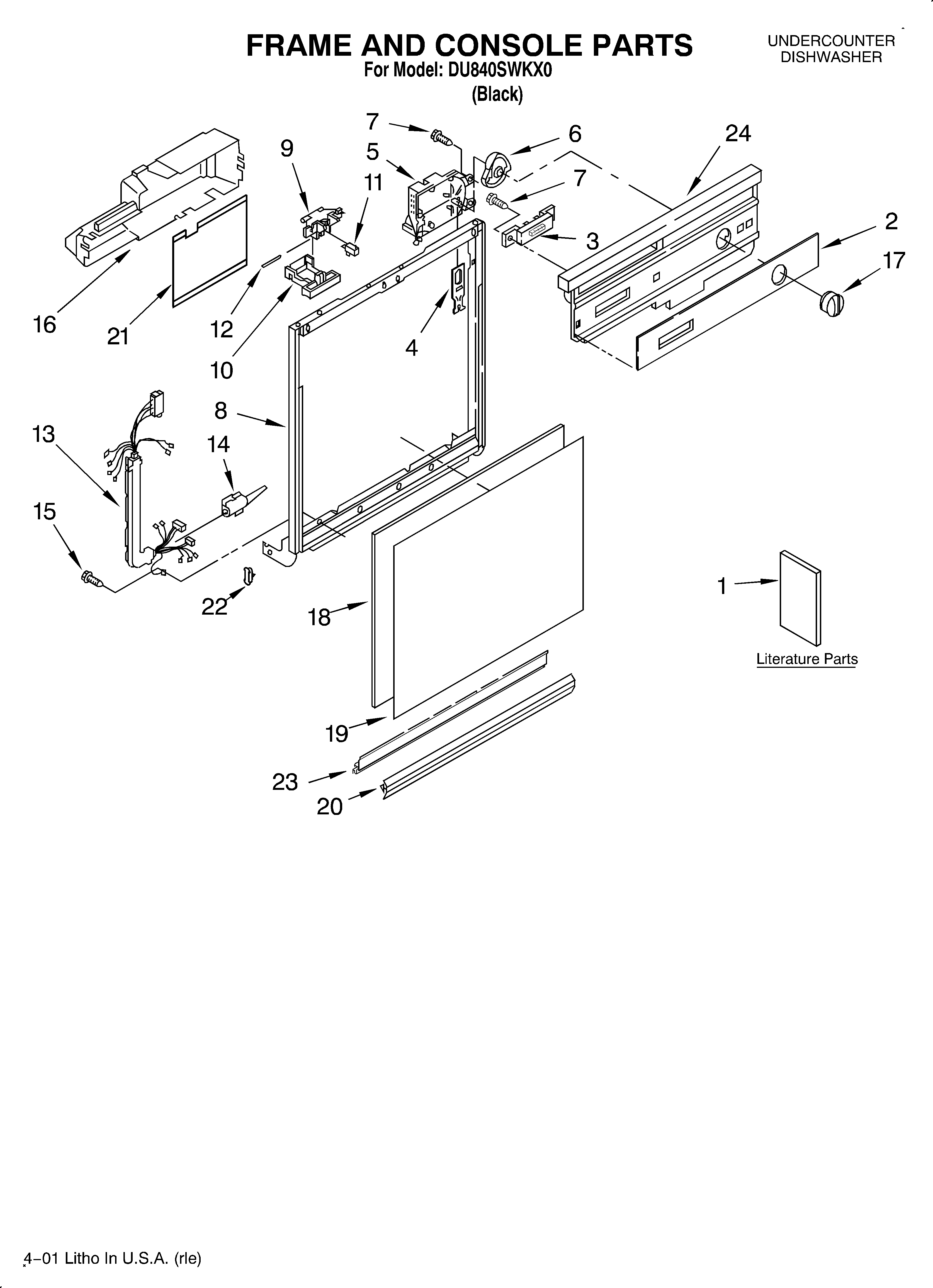 Frame and console/literature