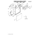 Whirlpool DU850SWKB0 frame and console/literature diagram