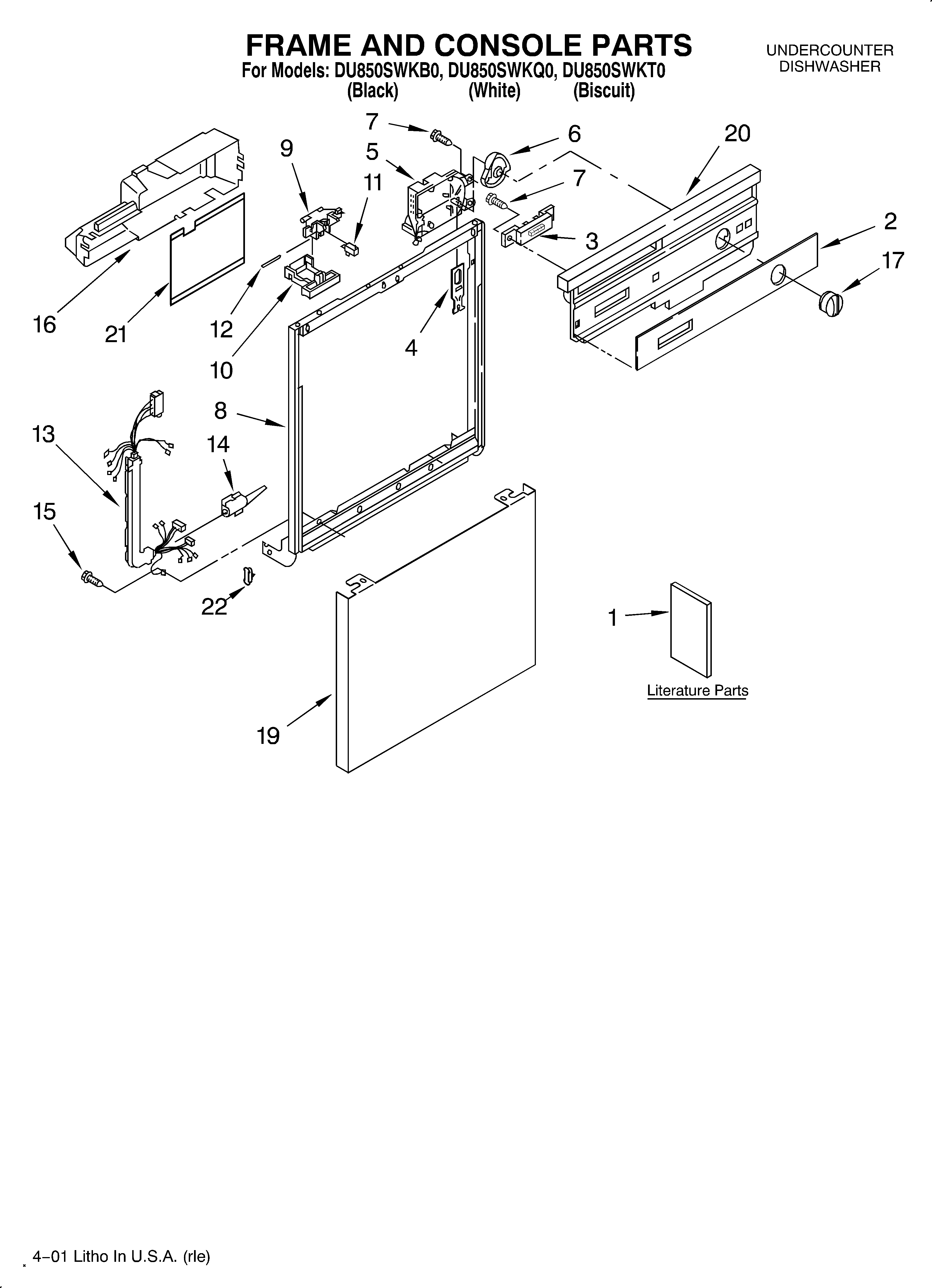 Frame and console/literature