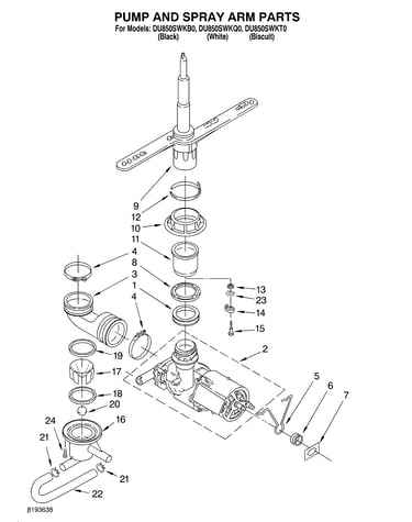 Pump and sprayarm