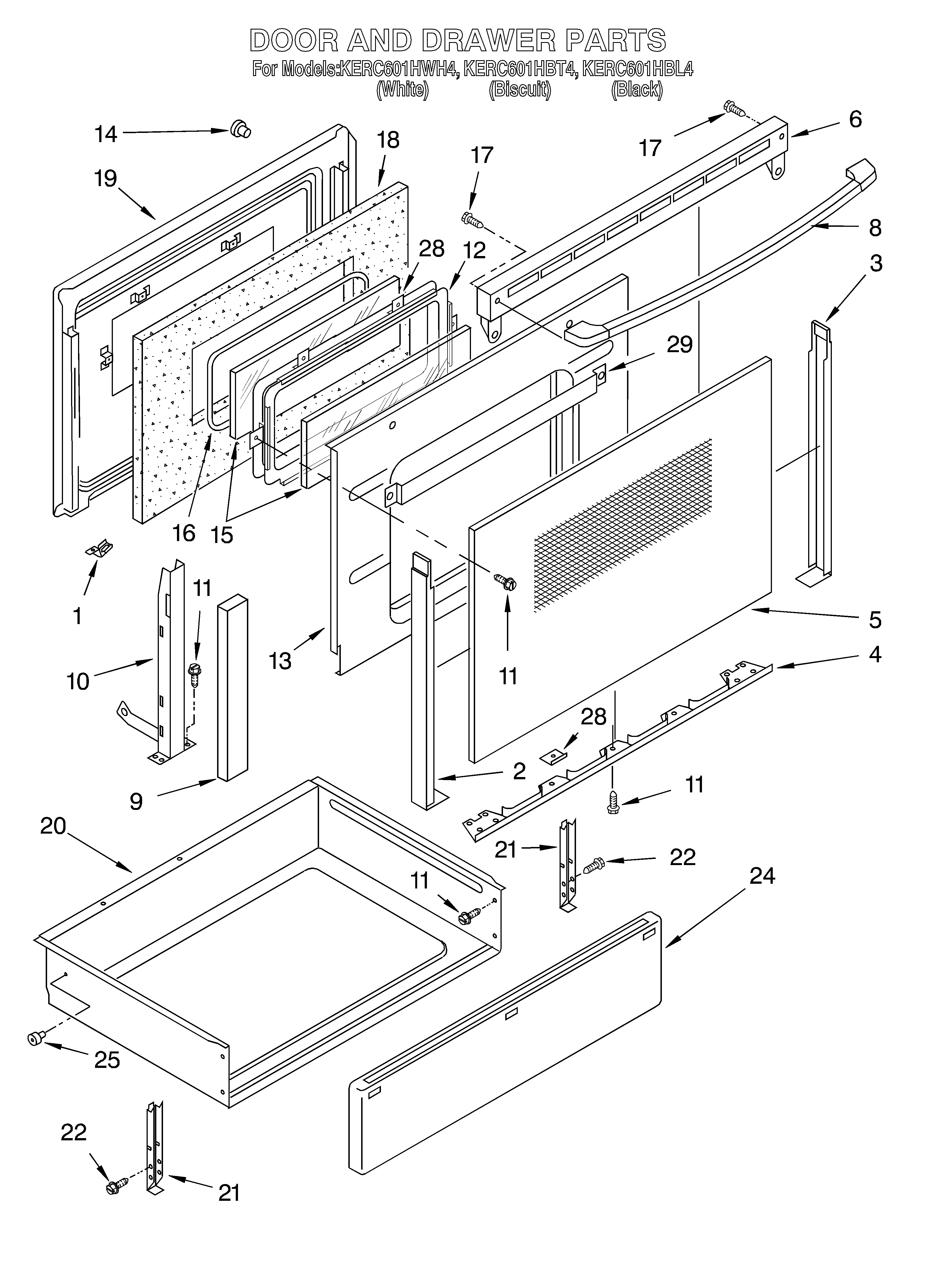 Door and drawer