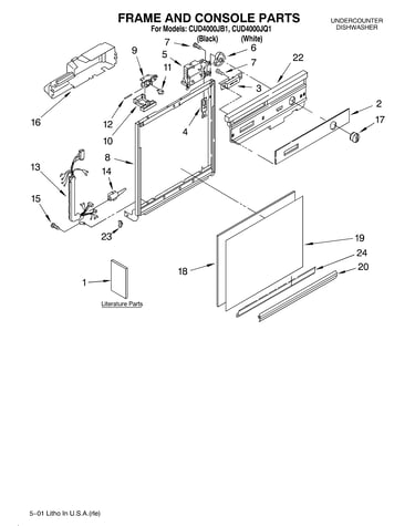 Frame and console/literature