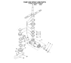 Crosley CUD4000JB1 pump and sprayarm diagram