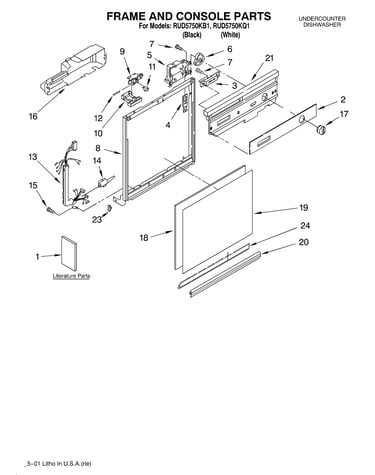Frame and console/literature