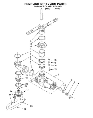 Pump and sprayarm
