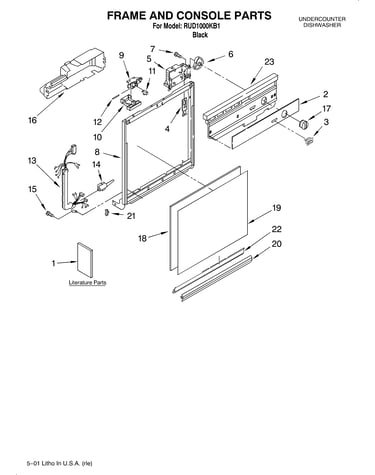 Frame and console/literature