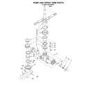 Roper RUD1000KB1 pump and sprayarm diagram