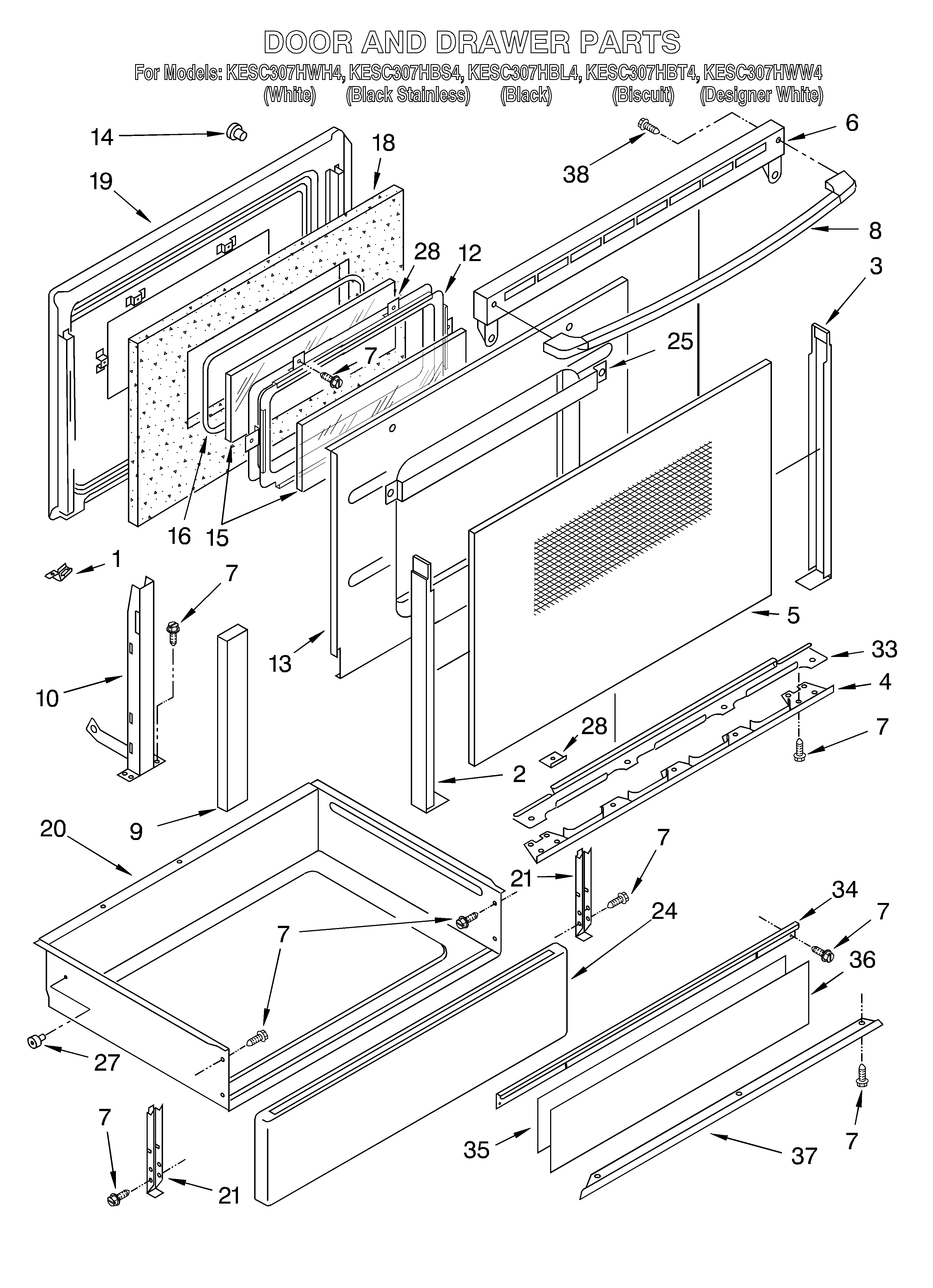 Door and drawer