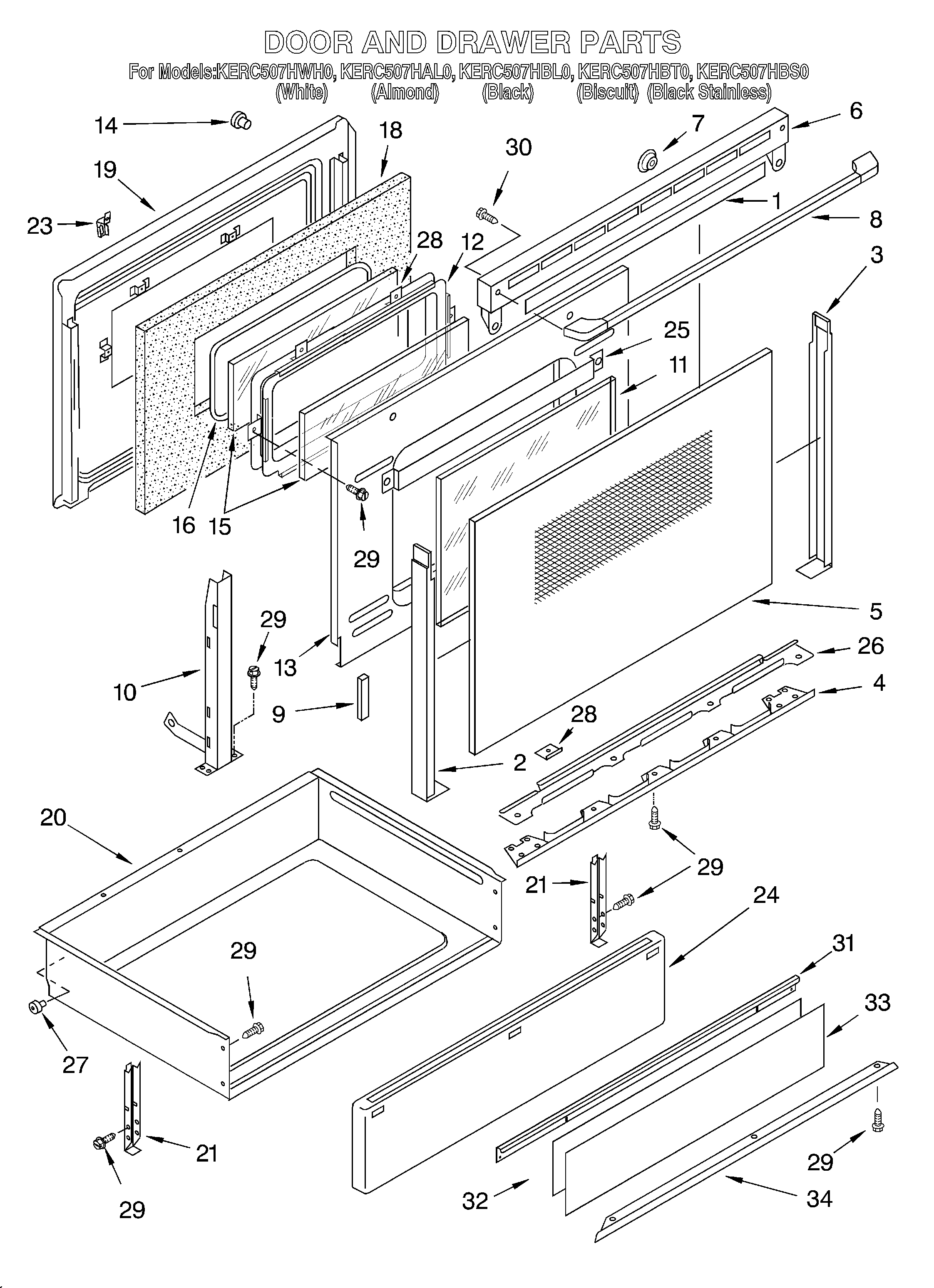 Door and drawer