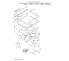 KitchenAid KERC507HBL1 cooktop/literature diagram
