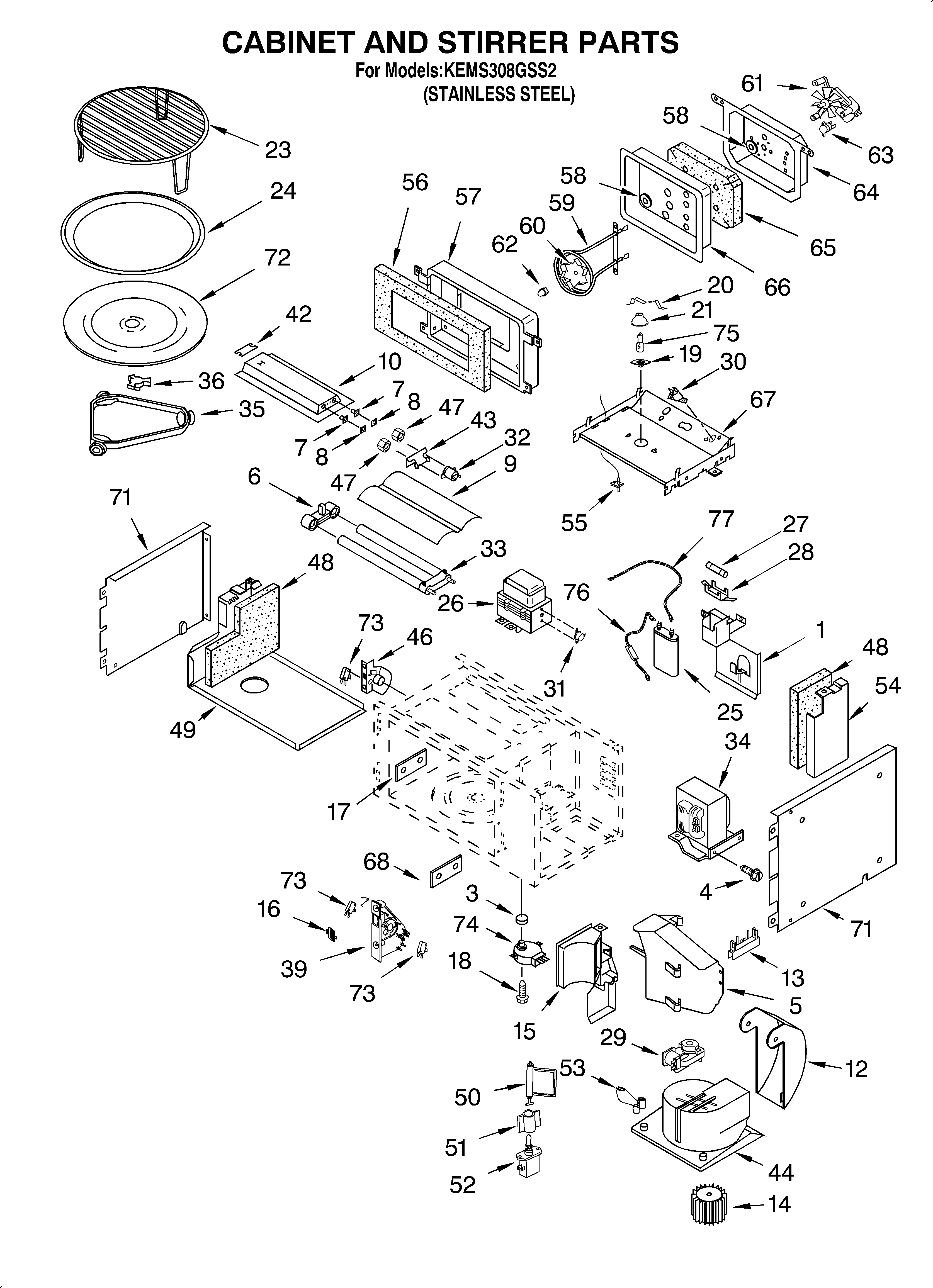 Cabinet and stirrer