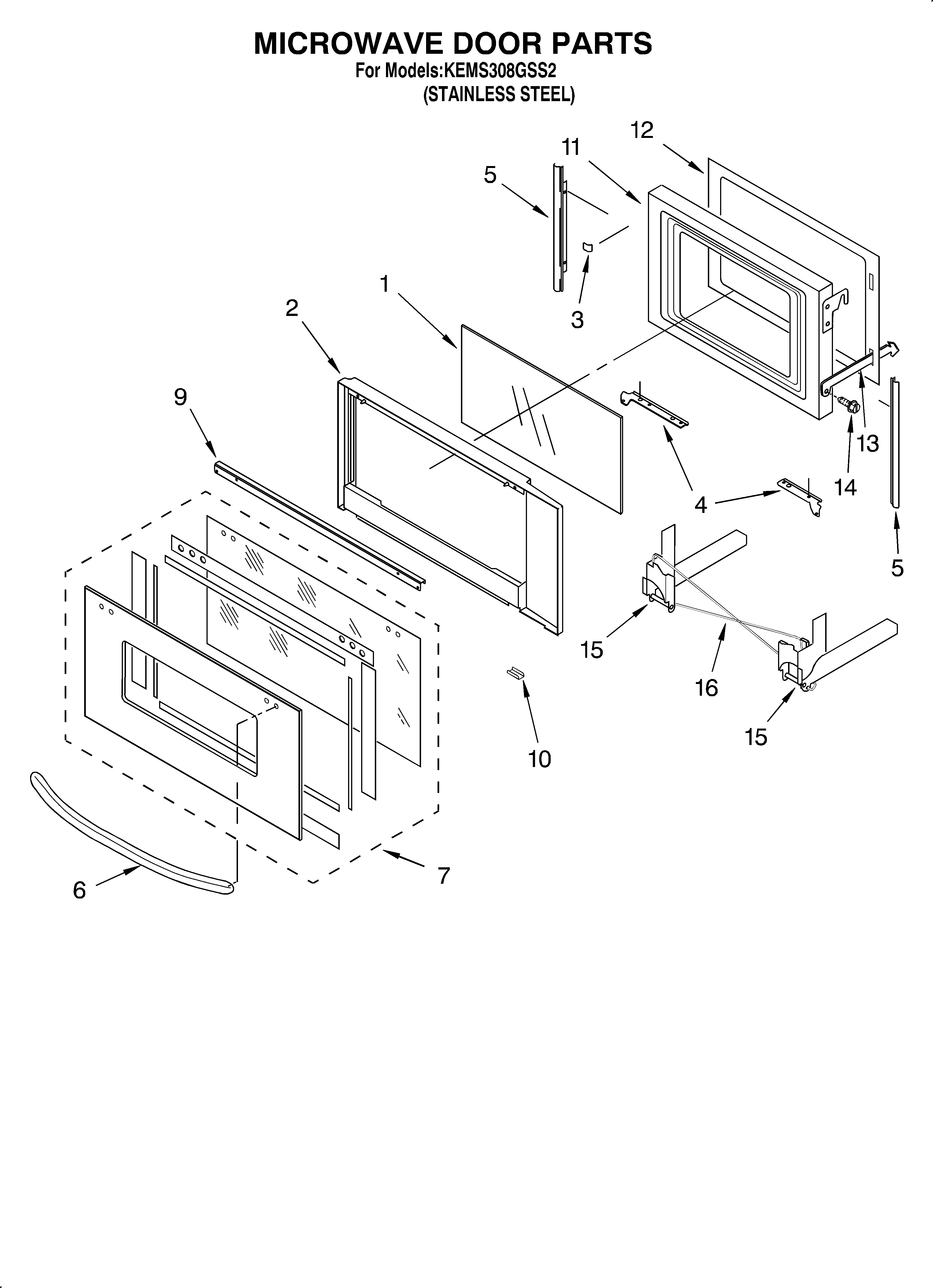 Microwave door