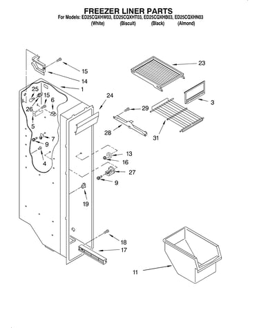 Freezer liner