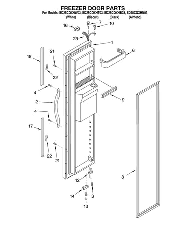 Freezer door