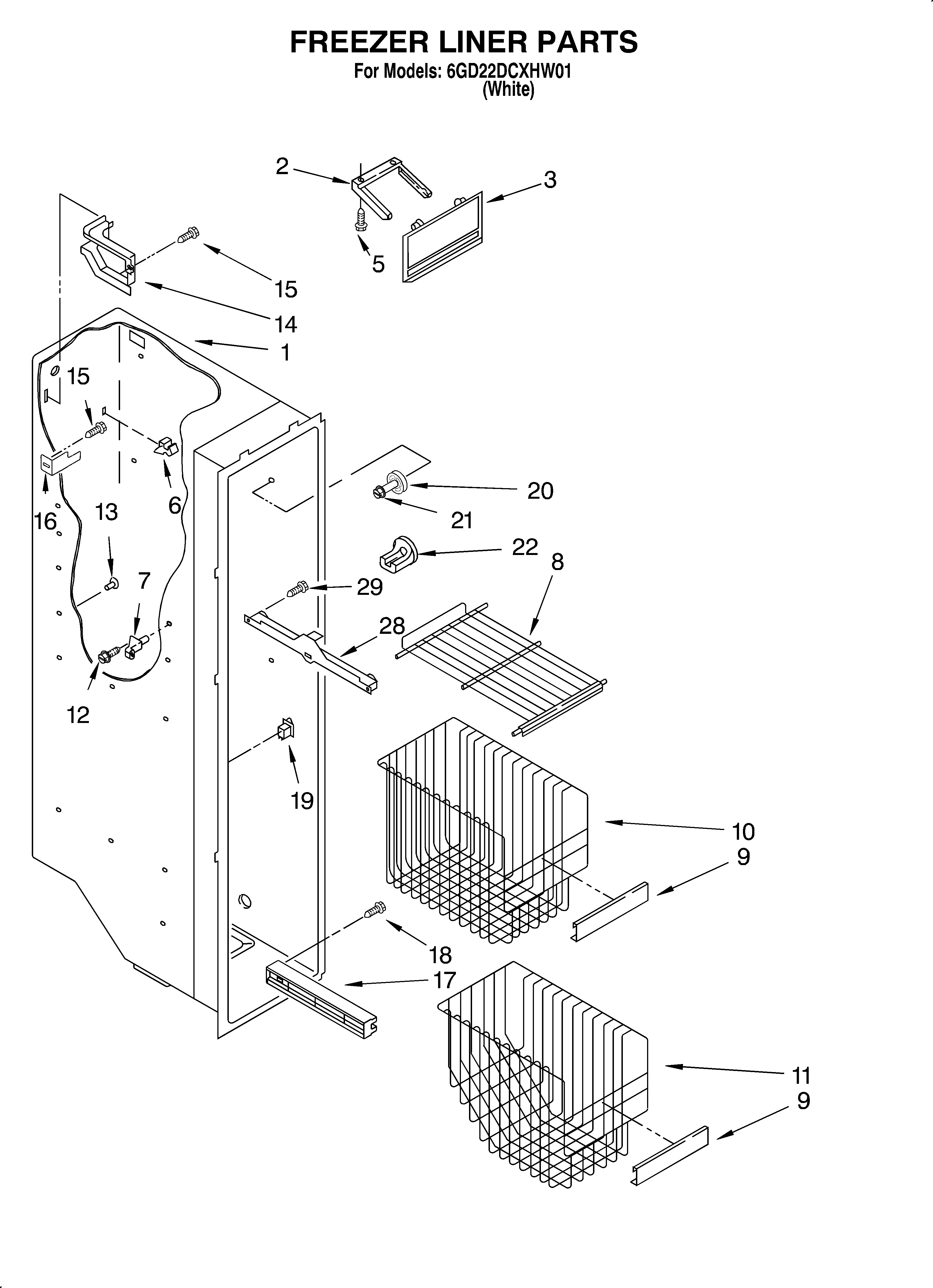 Freezer liner