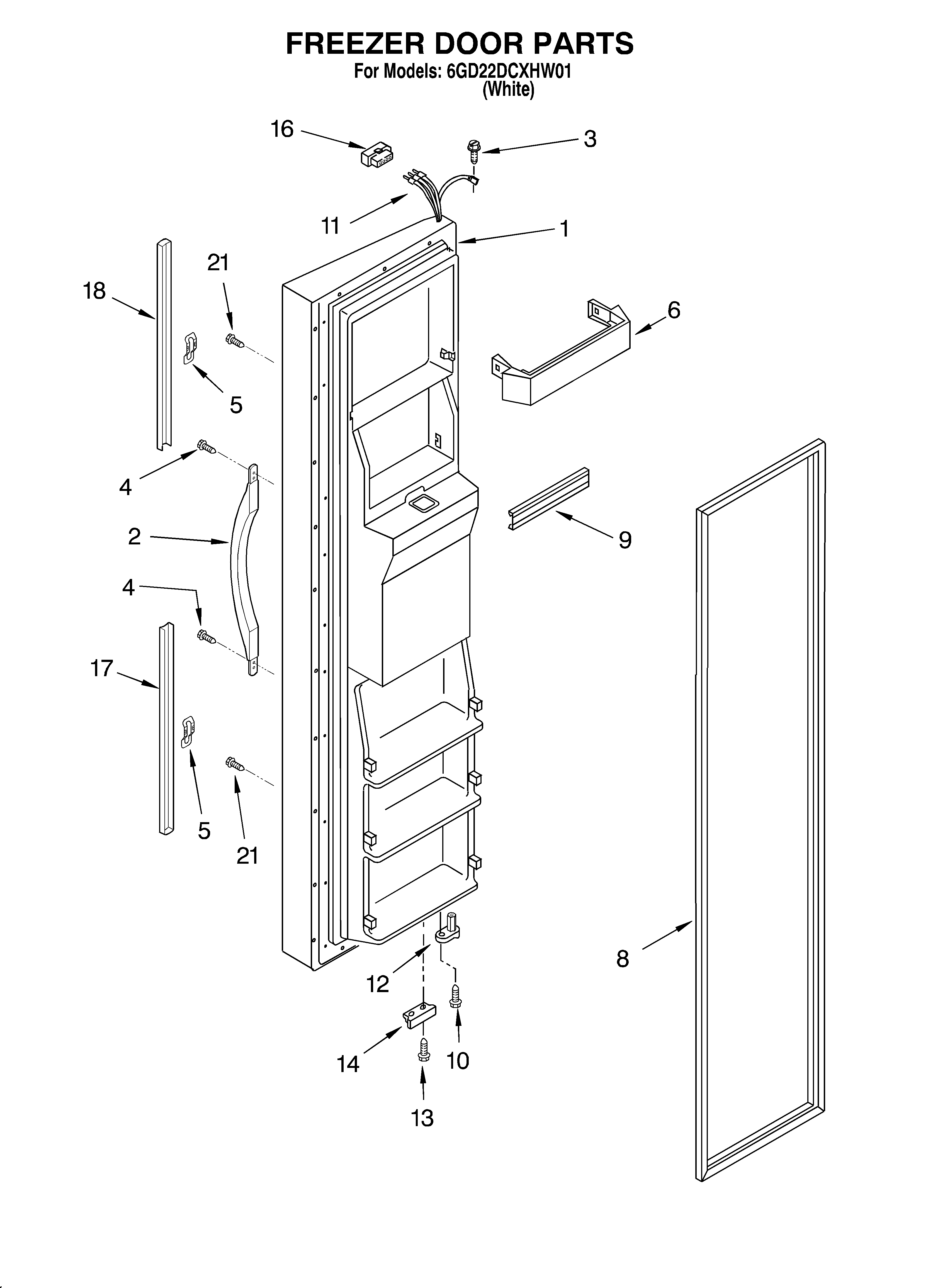 Freezer door