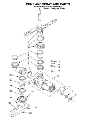 Pump and sprayarm