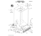 KitchenAid KSRD25FKWH01 cabinet/literature diagram