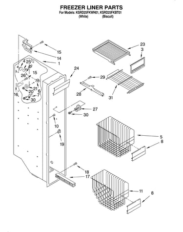 Freezer liner