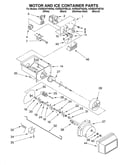 Motor and ice container