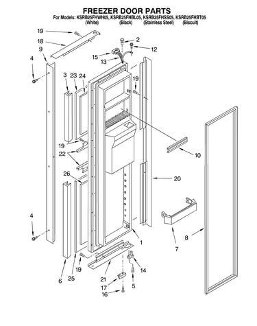 Freezer door