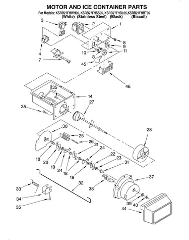 Motor and ice container