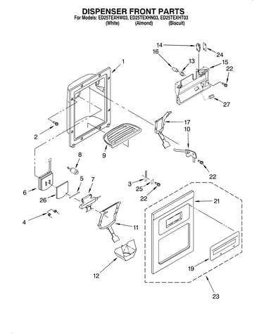 Dispenser front