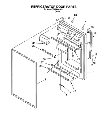 Refrigerator door
