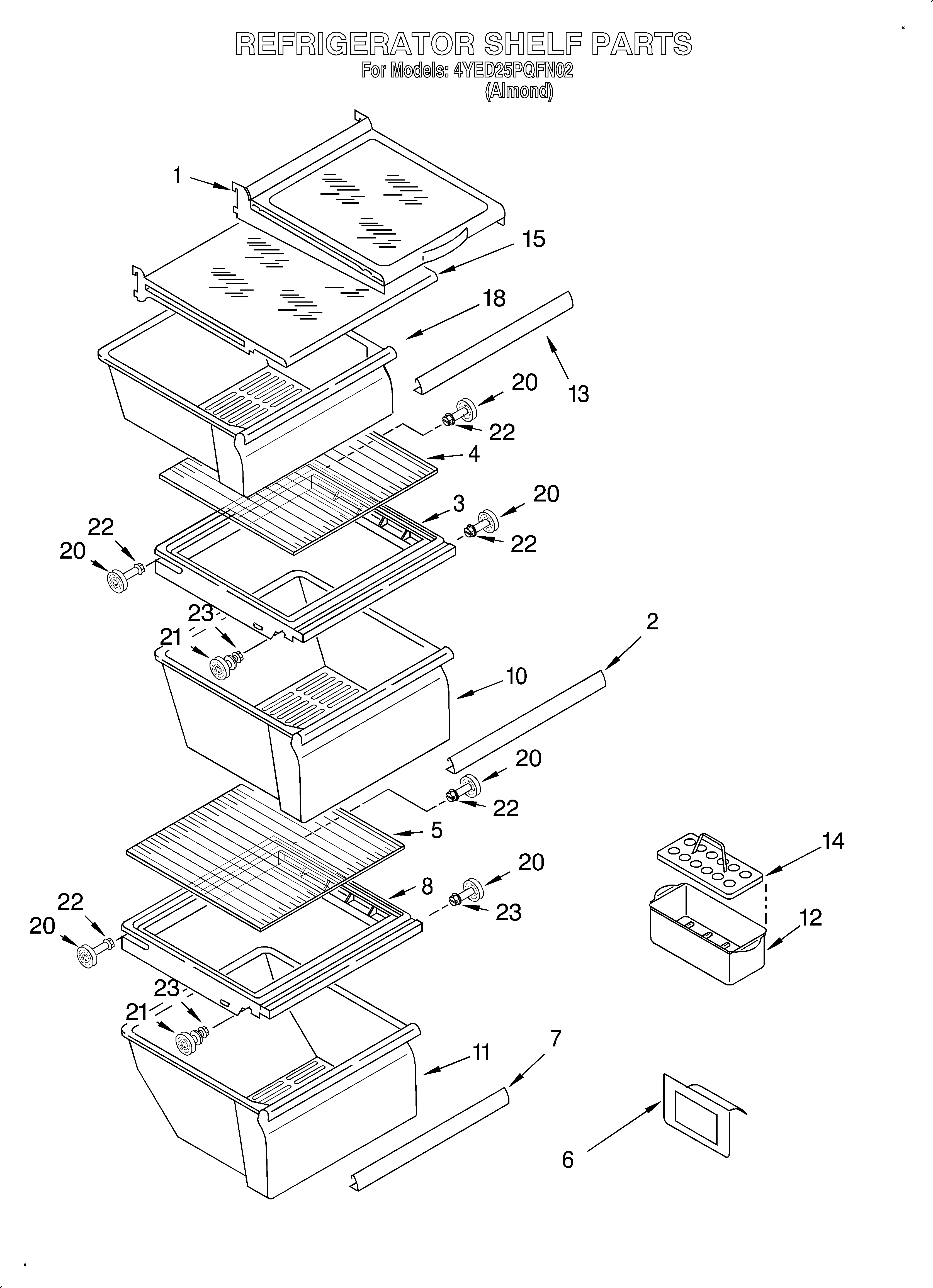 Refrigerator shelf