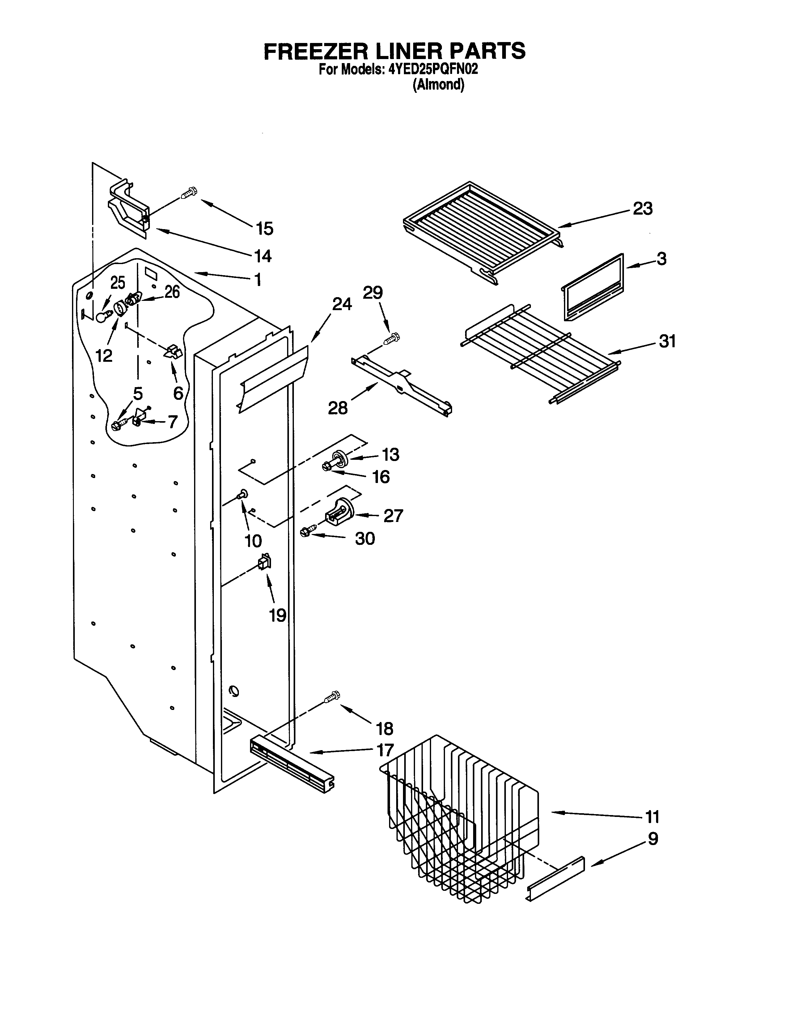 Freezer liner