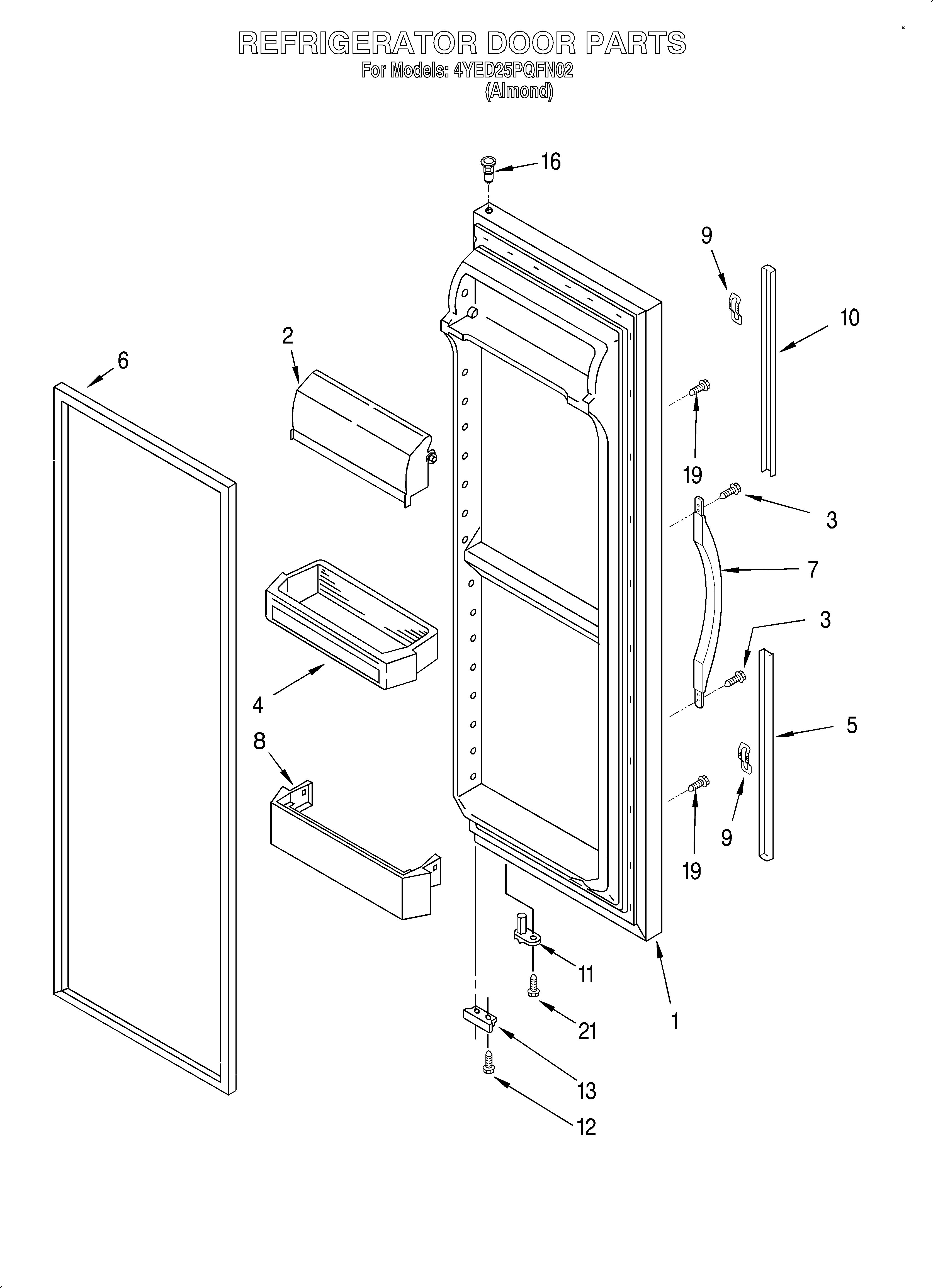 Refrigerator door