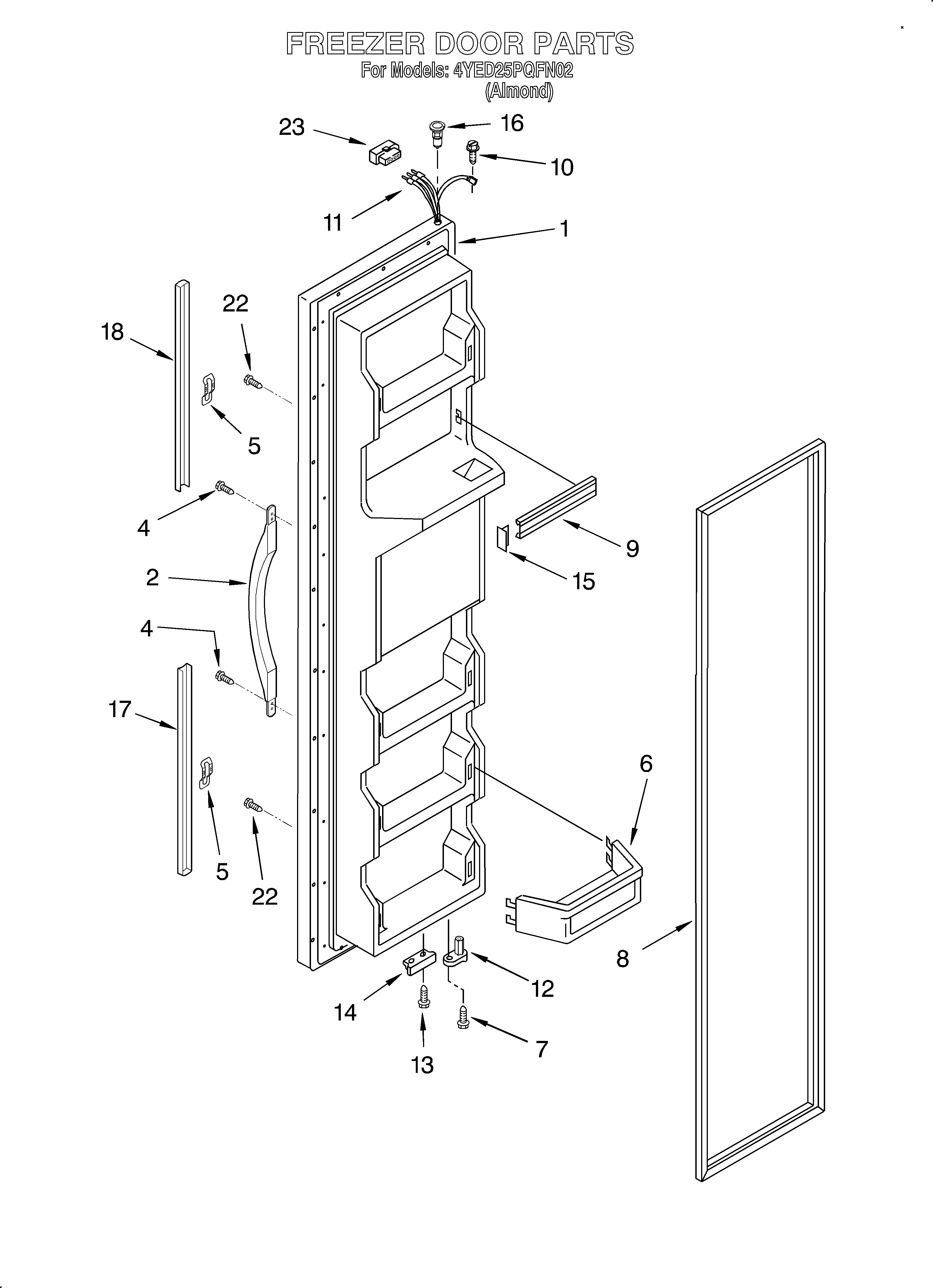 Freezer door